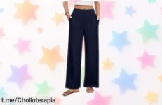 Pantalón ancho Heekpek con cintura elástica y bolsillos, ¡rebajado a un precio de ganga para que luzcas espectacular todos los días! No te lo pierdas, este chollazo es solo por tiempo limitado.