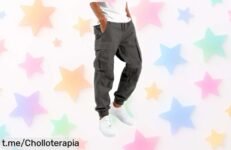 Pantalones cargo de trabajo para hombre Genérico L a precio loco, con cintura elástica y múltiples bolsillos. ¡No dejes escapar este super chollo que te hará sentir imparable!