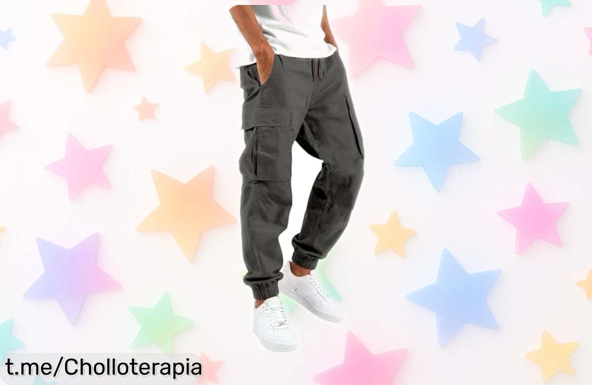 Pantalones cargo de trabajo para hombre Genérico L a precio loco, con cintura elástica y múltiples bolsillos. ¡No dejes escapar este super chollo que te hará sentir imparable!