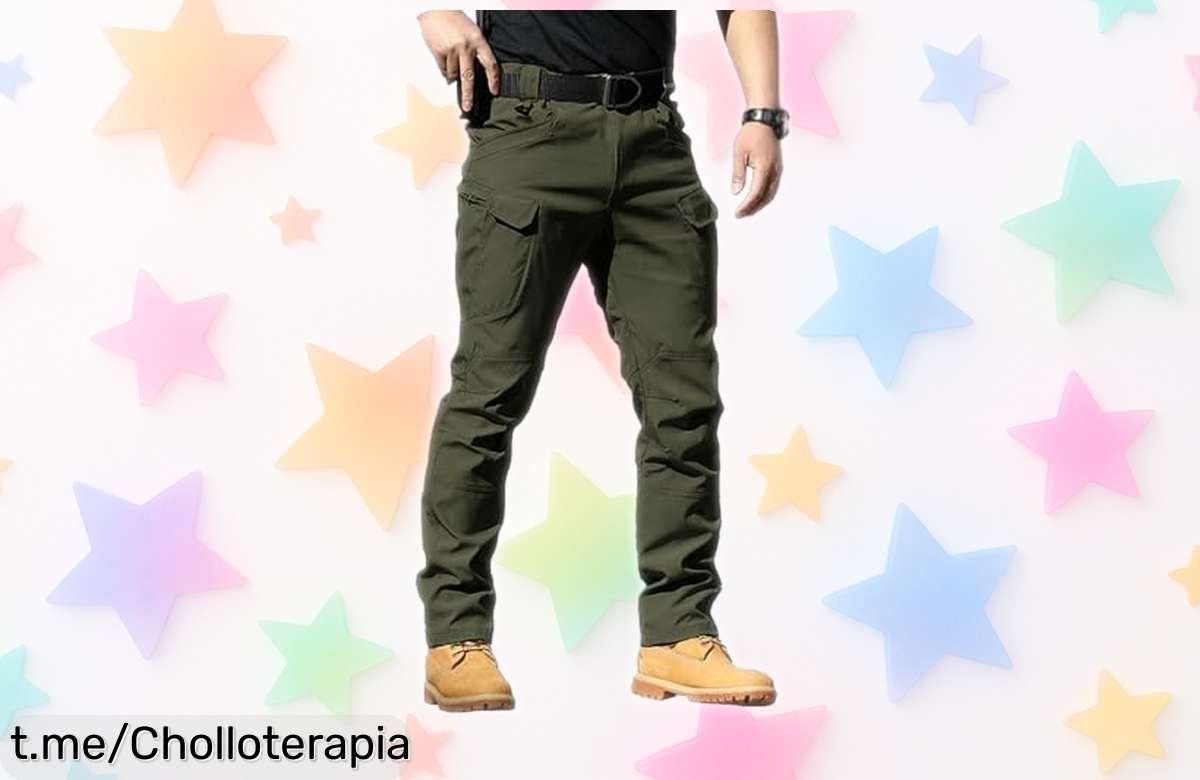 Pantalones cargo de trabajo resistentes y ligeros para hombre, ¡aplica el cupón y llévatelos a un precio loco que nunca verás otra vez!