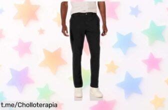 Pantalones chinos ajustados de Amazon Essentials, un super chollo para lucir genial sin dejar de estar cómodo. ¡No te lo pierdas y dale estilo a tu día a día!