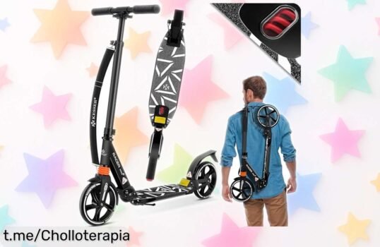 Patinete urbano plegable KESSER Cityroller PROS con freno metálico y suspensión a un precio de locura, ¡aprovéchalo antes de que se acabe la oferta!