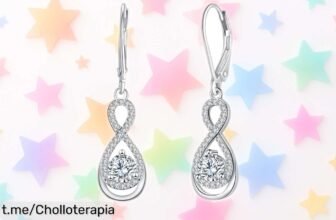 Pendientes colgantes Micory de plata 925 con diseño infinito y circonitas. ¡Un regalo precioso para mamá, esposa o novia a un precio de ganga que no podrás dejar pasar!