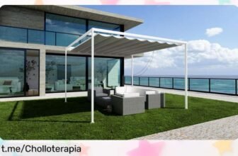 Pérgola de aluminio NATERIAL Palillería Niza, ideal para crear sombra en tu jardín. ¡Aprovecha este precio loco y transforma tu espacio exterior en un oasis!