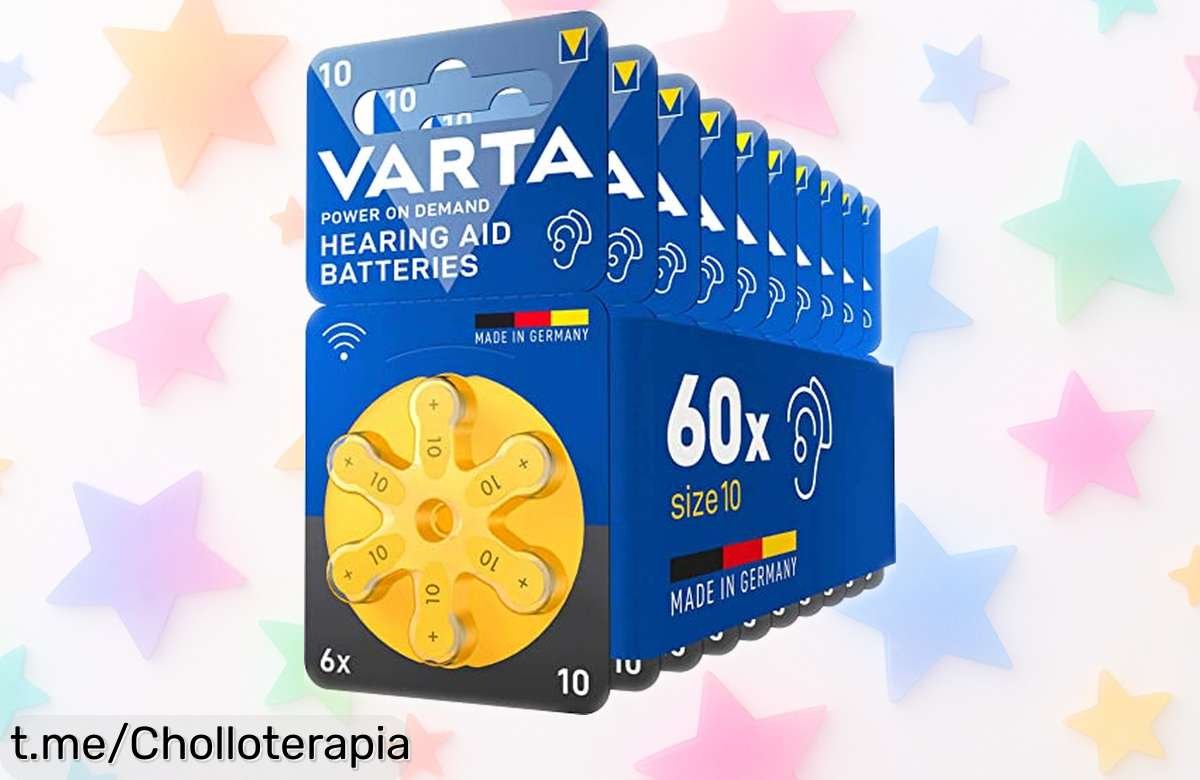Pilas para audífonos VARTA Power on Demand, 60 unidades a un precio loco: ¡más de 25 horas de autonomía y hasta 4 años listas! No pierdas este chollo impresionante que te dará tranquilidad.