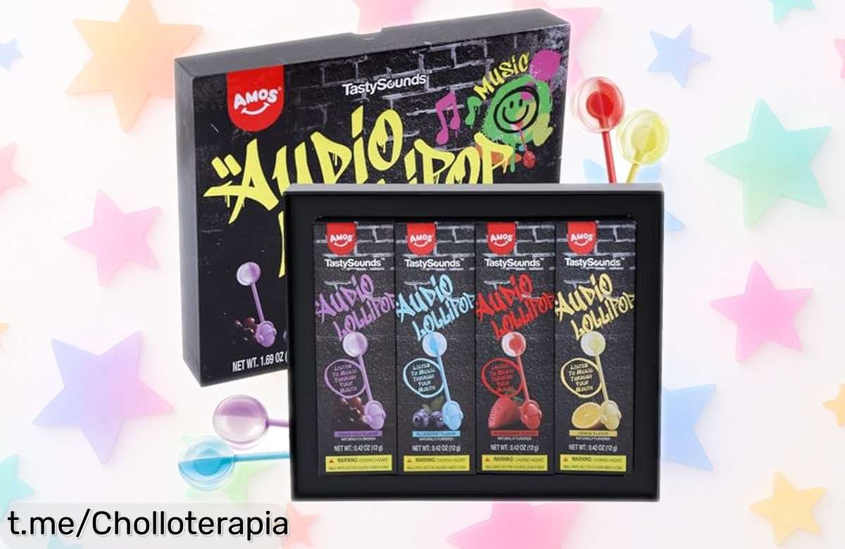 Piruletas musicales de Amos que suenan al chuparlas, un regalo dulce e irresistible para los peques: ¡no te pierdas este super chollo de 4 sabores!