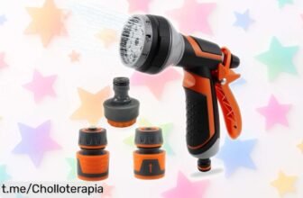 Pistola de manguera Dellyy con 10 modos y caudal ajustable ¡Aprovecha el precio loco y disfruta regando, lavando o refrescando en un abrir y cerrar de ojos!