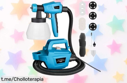 Pistola de pintura eléctrica Tilswall 800W, renovación fácil y rápida para tus proyectos DIY a precio de risa; ¡aprovecha este chollazo antes que se agote!