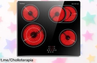 Placa vitrocerámica Karinear con 4 fuegos y zonas ampliables: una revolución en tu cocina a un precio locazo que no querrás dejar pasar ¡Cocina como un chef ahora!