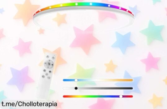 Plafón LED de techo TOPBOS con mando a precio loco: cambia el ambiente de tu hogar al instante y juega con los colores. ¡No te quedes sin el tuyo, es un super chollo!