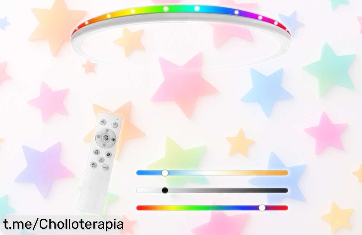 Plafón LED de techo TOPBOS con mando a precio loco: cambia el ambiente de tu hogar al instante y juega con los colores. ¡No te quedes sin el tuyo, es un super chollo!