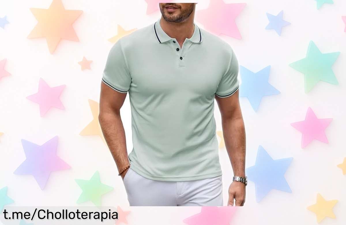 Polo de hombre de algodón transpirable Polo Hombre a precio loco, ideal para cualquier ocasión y resistir lavados: renueva tu armario con este chollazo que no podrás dejar pasar.