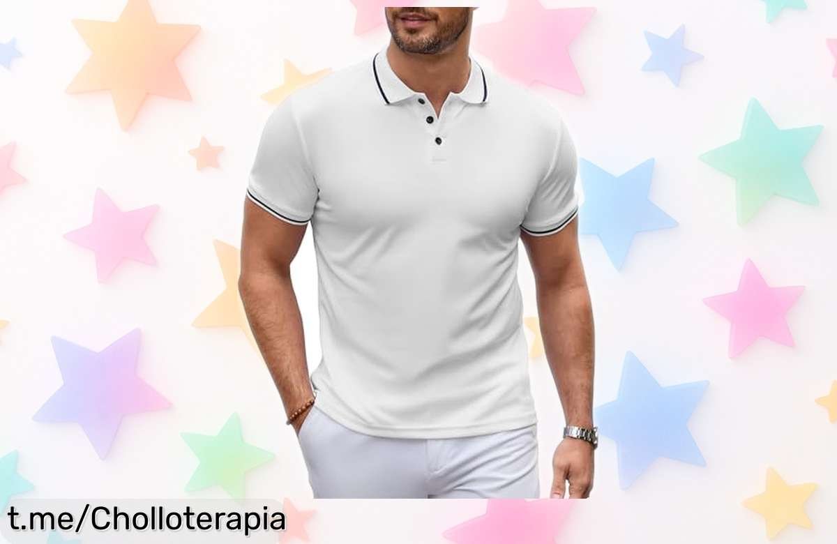 Polo de hombre de algodón transpirable, combinación perfecta para tu armario a precio loco; ¡renueva tu look sin gastar una fortuna y siente la frescura!