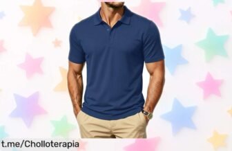 Polo de manga corta TACVASEN para hombre con algodón fresco y un precio loco: ideal para golf, tenis o tu día a día. ¡No te pierdas este chollazo único!