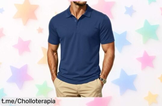 Polo de manga corta TACVASEN para hombre con algodón fresco y un precio loco: ideal para golf, tenis o tu día a día. ¡No te pierdas este chollazo único!