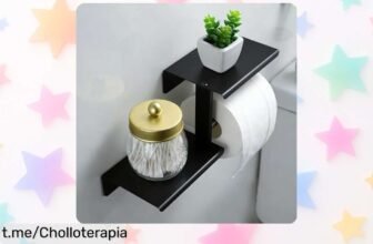 Portarrollos de baño adhesivo RUICER que se coloca sin taladro y siempre deja el papel a mano: ¡aprovéchalo, sólo por tiempo limitado!