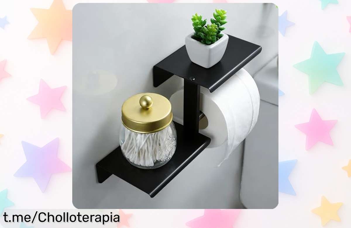 Portarrollos de baño adhesivo RUICER que se coloca sin taladro y siempre deja el papel a mano: ¡aprovéchalo, sólo por tiempo limitado!