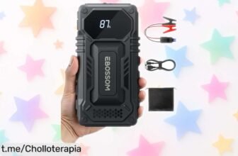 Potente arrancador de baterías portátil 10000 mAh: ¡arranca tu coche al instante con un precio brutal y múltiples funciones que no puedes dejar pasar!