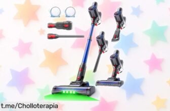 Potente aspiradora escoba sin cable VersLife, 40 kPa y autonomía de 45 min; ¡aplica el cupón y aprovecha esta oferta que hará brillar tu hogar!