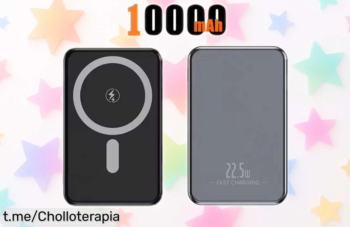 Potente batería externa magnética FGNS de 10,000 mAh que carga tu iPhone sin cables y rápido; no te quedes sin energía, ¡aprovecha este chollo antes de que desaparezca!