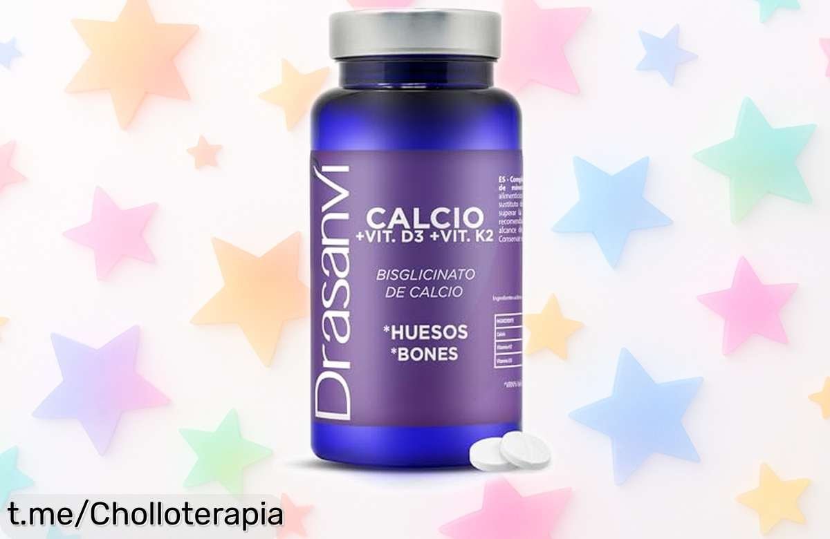 Potente calcio con vitaminas D3 y K2 de Drasanvi: ¡rebajado para que cuides tus huesos y dientes! No te pierdas este super chollo que necesitas ya en tu vida.
