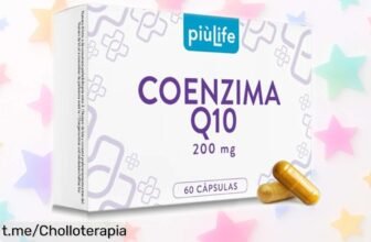 Potente coenzima Q10 de 200 mg, PiùLife: máxima energía y bienestar en cápsulas veganas. ¡No dejes pasar este chollazo que transformará tu día a día!