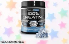 Potente creatina monohidratada Healthy Fusion para máximizar tu rendimiento a un precio increíblemente bajo, ¡no dejes escapar esta oportunidad y lleva tus entrenamientos al siguiente nivel!