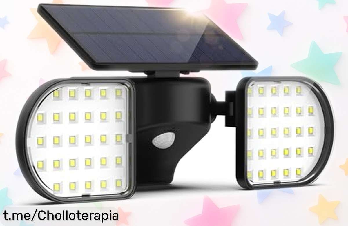 Potente foco solar OUSFOT con 56 LED y giro de 360 grados: ilumina tu espacio automáticamente a un precio loco que no puedes dejar pasar. ¡Hazlo brillar en tu hogar ya!