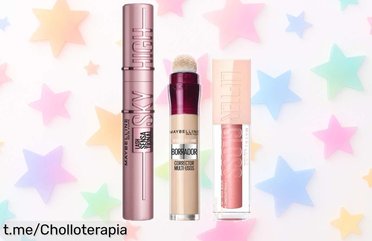 Potente pack de maquillaje Maybelline con borrador corrector y gloss brilloso a precio loco, ¡haz que tu mirada brille hoy mismo!
