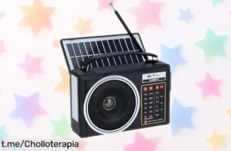 Potente radio portátil bluetooth con linterna y panel solar: ¡chollo total para llevar música y luz donde quieras, no te quedes sin ella!