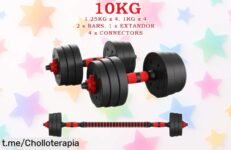 Potente set de mancuernas ajustables Mikomika: entrenamientos completos 2 en 1 y sin desorden. Aprovecha este chollazo para tener el gimnasio que siempre soñaste ya mismo.
