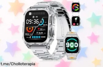 Potente smartwatch militar para hombre con linterna LED, hasta 7 días de batería y más de 110 deportes: ¡no dejes escapar este chollo con precio loco!