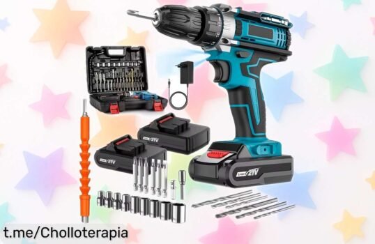 Potente taladro eléctrico inalámbrico Workpro 21V a precio de ganga: perfectas chapuzas, montaje fácil y ahorro en cada proyecto. ¡No dejes pasar este super chollo!