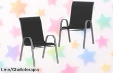 Prácticas sillas de exterior apilables Amopatio: resistencia total con respaldo alto a un precio de ganga, ¡perfectas para disfrutar del aire libre ahora mismo!