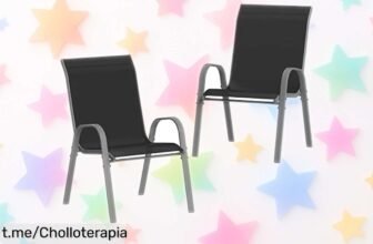 Prácticas sillas de exterior apilables Amopatio: resistencia total con respaldo alto a un precio de ganga, ¡perfectas para disfrutar del aire libre ahora mismo!