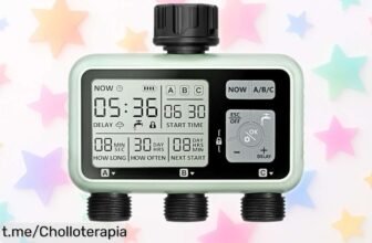 Programador de riego automático Johgee con 3 salidas: ¡prepara tu jardín mientras ahorras tiempo y agua! No te quedes sin él, esta oferta no durará para siempre.