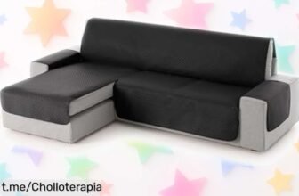 Protector acolchado para chaise longue Textilhome Adele: ¡cuida tu sofá del polvo y las manchas a un precio de risa! No dejes pasar este chollo que ama a tus mascotas.