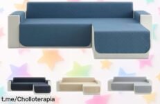 Protege tu sofá con la funda cubre chaise longue Todocama, acolchada y lavable; ofrécele un abrigo duradero y disfruta de su nuevo look por solo unos días más.