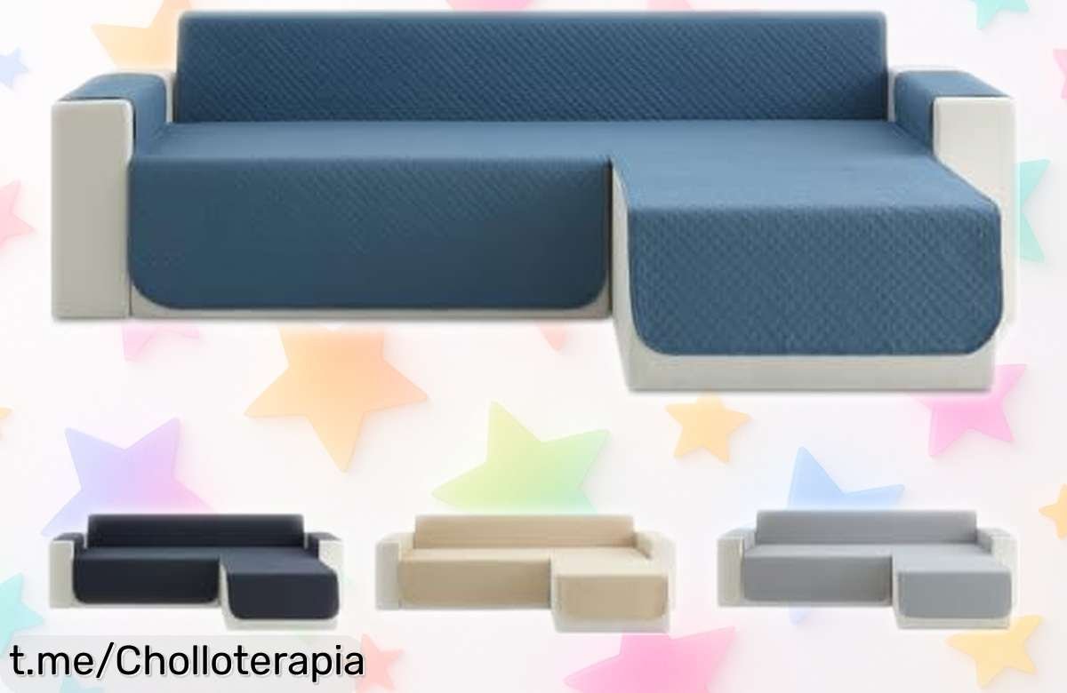 Protege tu sofá con la funda cubre chaise longue Todocama, acolchada y lavable; ofrécele un abrigo duradero y disfruta de su nuevo look por solo unos días más.
