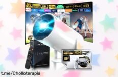 Proyector portátil REKION HY.300 Pro con pantalla de 60 incluida y resolución 4K, ¡ahora a un precio loco que te hará disfrutar del cine en casa como nunca!