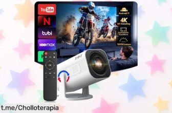 Proyector portátil XGODY Gimbal 3 Pro para cine en casa al aire libre, ¡aplica el cupón y no te pierdas este chollazo de película que tanto esperabas!