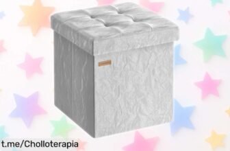 Puff baúl plegable SONGMICS: el chollo ideal para guardar tus cosas y relajarte, ¡aprovéchalo antes de que sea tarde!