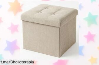 Puff baúl plegable de EdiHome: la solución perfecta para mantener tus cosas ordenadas y a mano, ¡aprovecha este chollo y dale un toque genial a tu habitación!