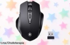 Ratón inalámbrico Uineer con pantalla de batería: precio rebajado y 4 niveles de DPI ajustables, ¡hazte con este chollazo antes que se agote!