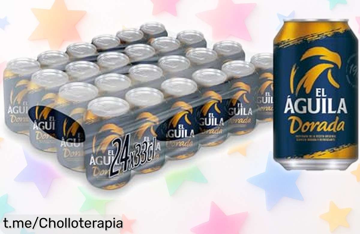 Refrescate con el pack de 24 latas de cerveza El Águila Dorada: sabor cítrico y cuerpo medio, ¡te lo llevas por un precio loco! No te quedes sin el tuyo.