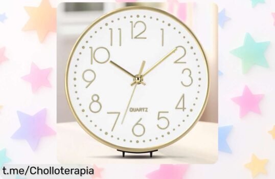 Reloj de pared moderno ACCSHINE con espejo y números dorados a precio loco, ¡dale estilo a tu hogar y sorprende a todos, no te lo pierdas!
