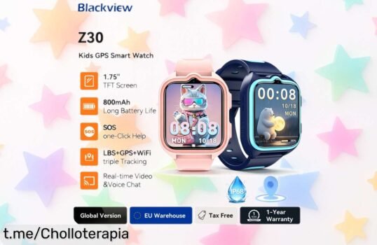 Reloj inteligente Blackview Z30 para niños: GPS y videollamadas a un precio locura que te hará sentir tranquilo mientras ellos exploran el mundo. ¡Aprovecha este chollo ahora!