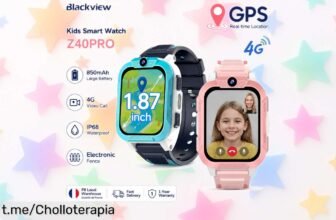 Reloj inteligente Blackview Z40 Pro 4G para niños, ¡con videollamadas y GPS! Aprovecha este chollo y mantén a tus peques comunicados mientras exploran el mundo.