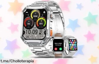 Reloj inteligente militar ESFOE con pantalla grande: ¡super chollo! Controla tu salud y está listo para cualquier aventura a un precio increíble, no dejes pasar esta oportunidad única.