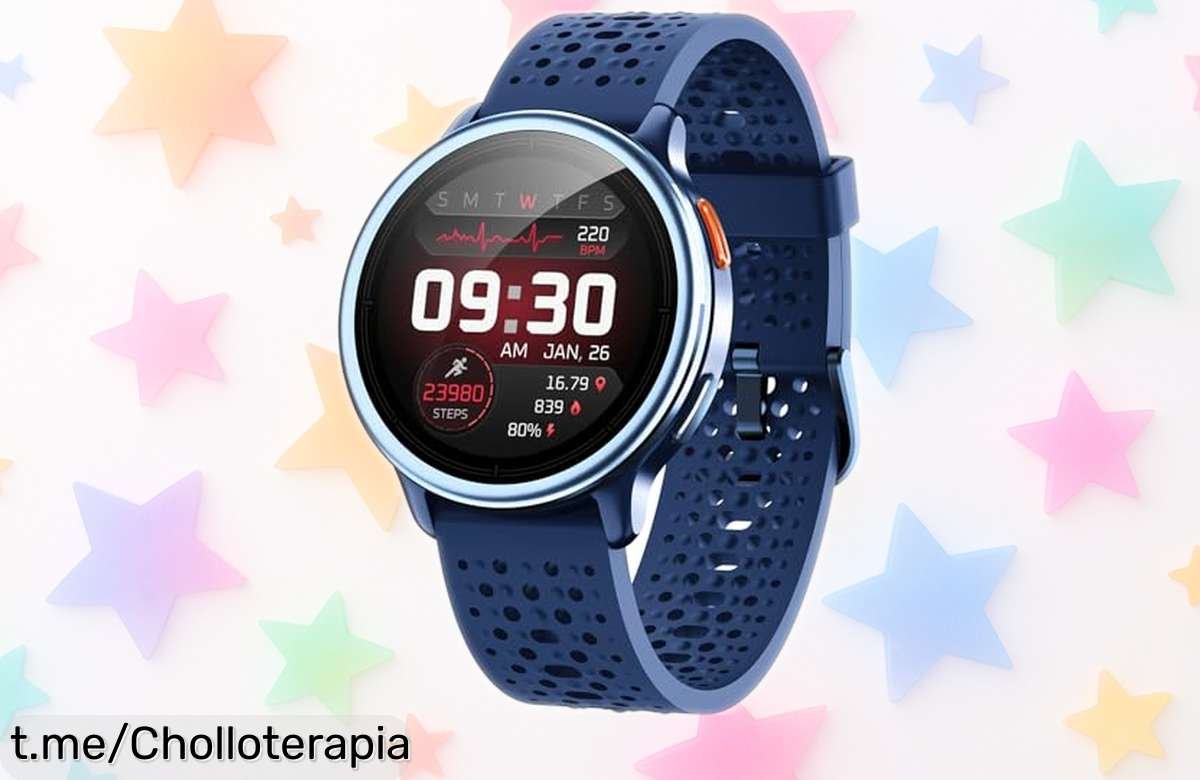 Reloj inteligente redondo que te cuida las 24 horas: ¡Chollazo con más de 120 modos deportivos y correas intercambiables! No dejes pasar esta oferta limitada y mejora tu estilo hoy.